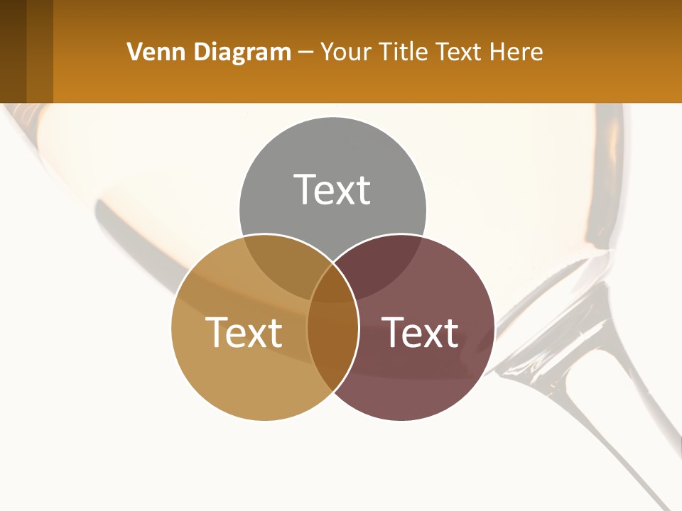 A Glass Of White Wine On A White Background PowerPoint Template