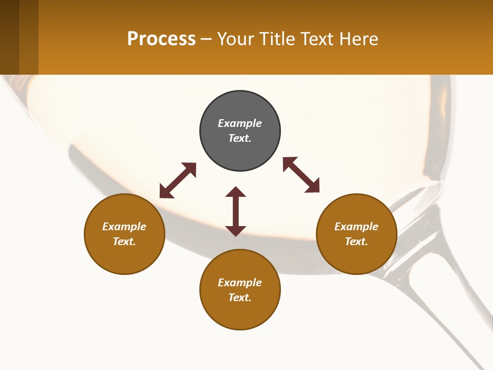 A Glass Of White Wine On A White Background PowerPoint Template