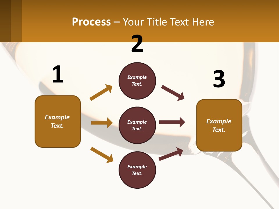 A Glass Of White Wine On A White Background PowerPoint Template
