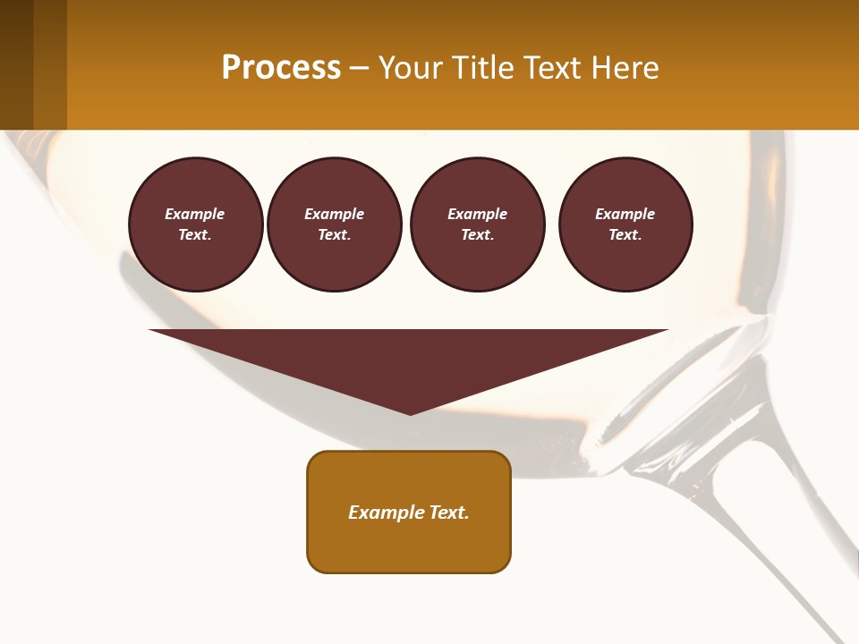 A Glass Of White Wine On A White Background PowerPoint Template