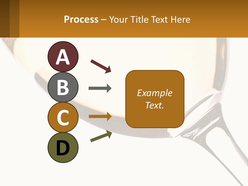A Glass Of White Wine On A White Background PowerPoint Template