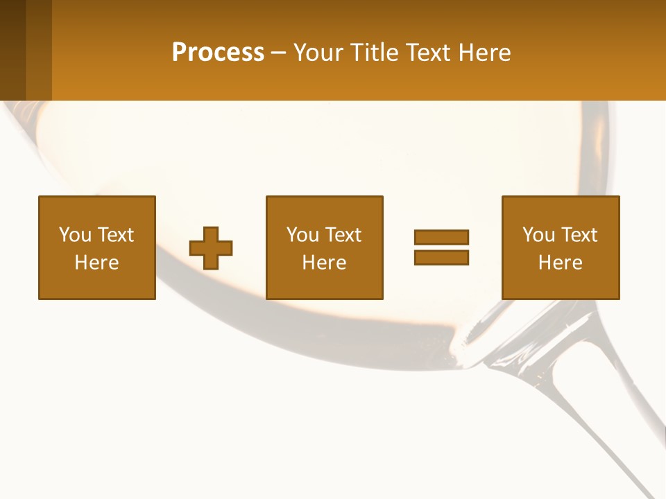 A Glass Of White Wine On A White Background PowerPoint Template
