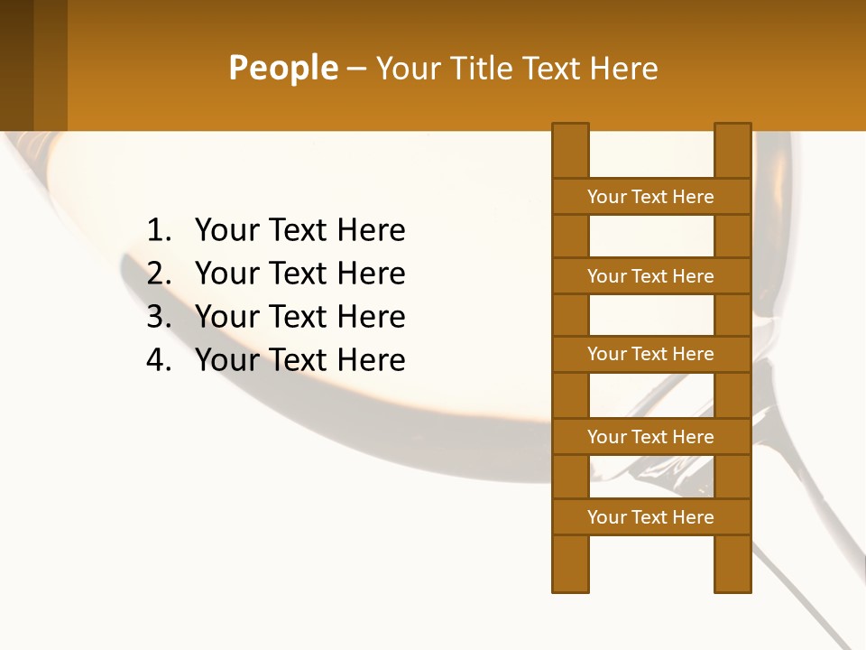 A Glass Of White Wine On A White Background PowerPoint Template