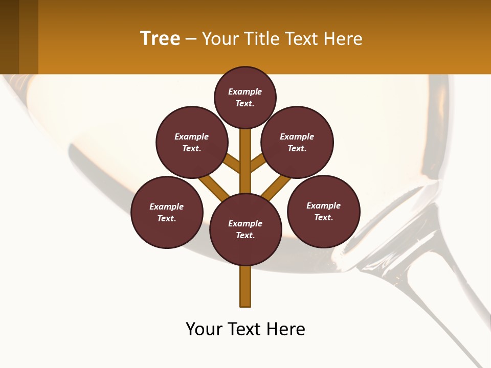 A Glass Of White Wine On A White Background PowerPoint Template