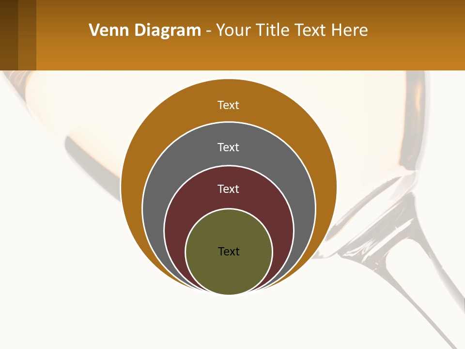 A Glass Of White Wine On A White Background PowerPoint Template
