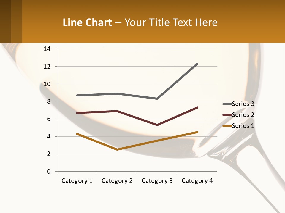 A Glass Of White Wine On A White Background PowerPoint Template
