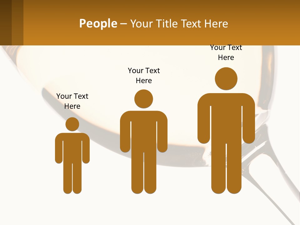 A Glass Of White Wine On A White Background PowerPoint Template