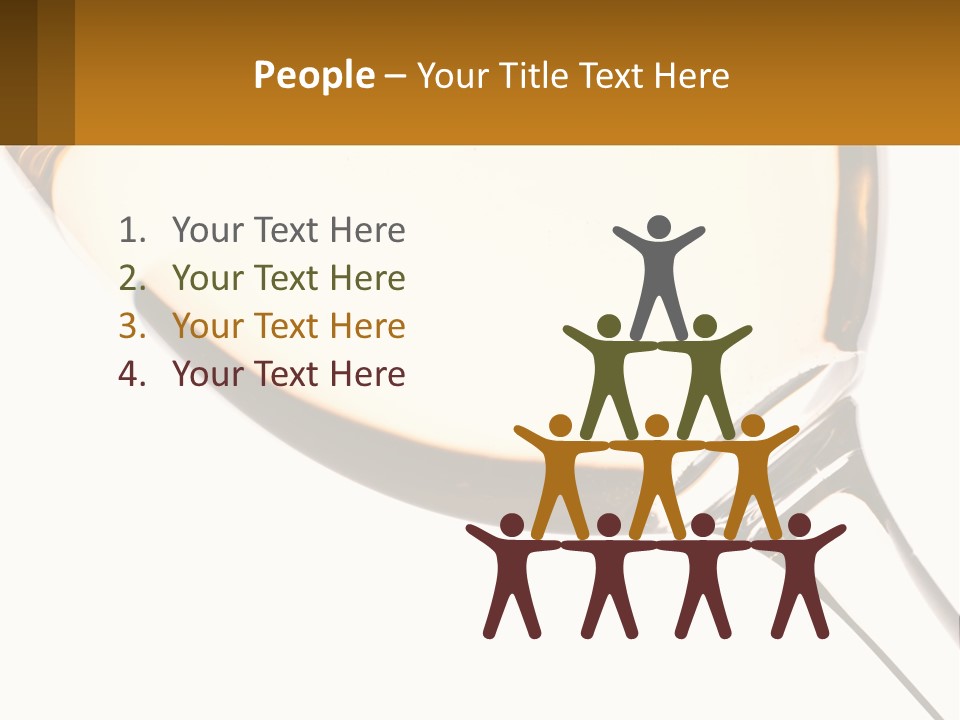 A Glass Of White Wine On A White Background PowerPoint Template