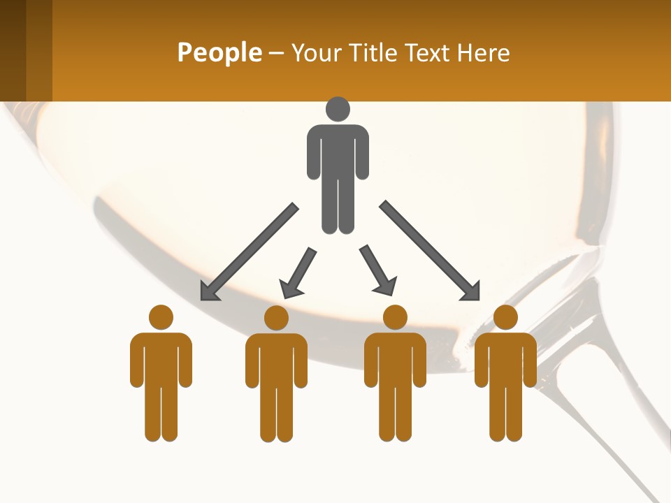 A Glass Of White Wine On A White Background PowerPoint Template