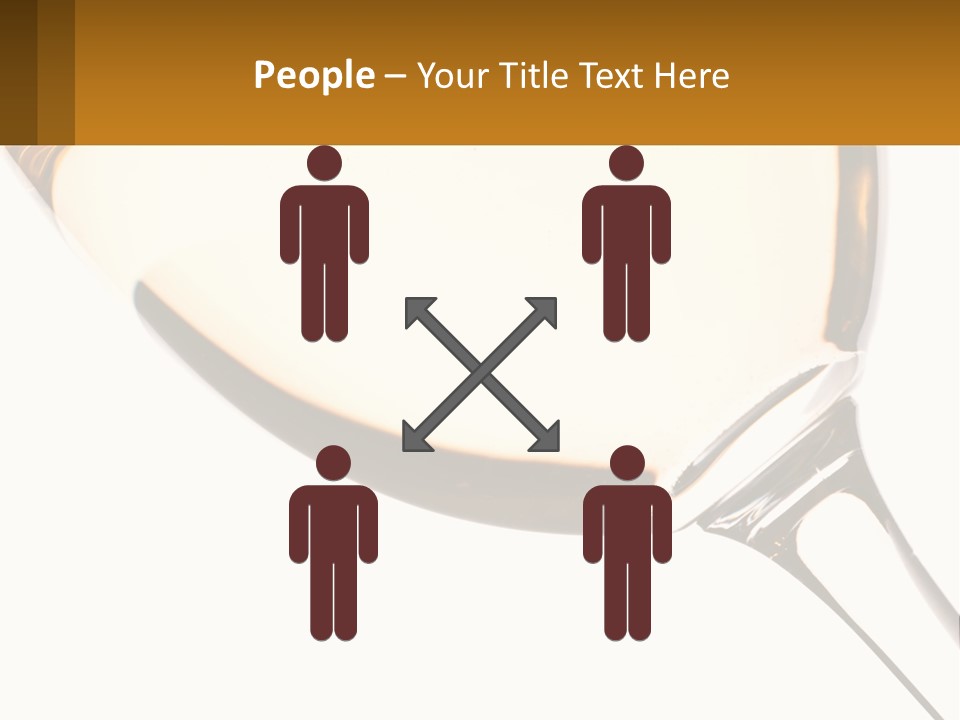 A Glass Of White Wine On A White Background PowerPoint Template