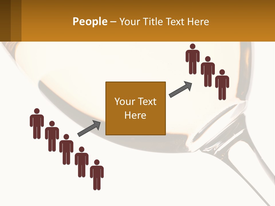 A Glass Of White Wine On A White Background PowerPoint Template