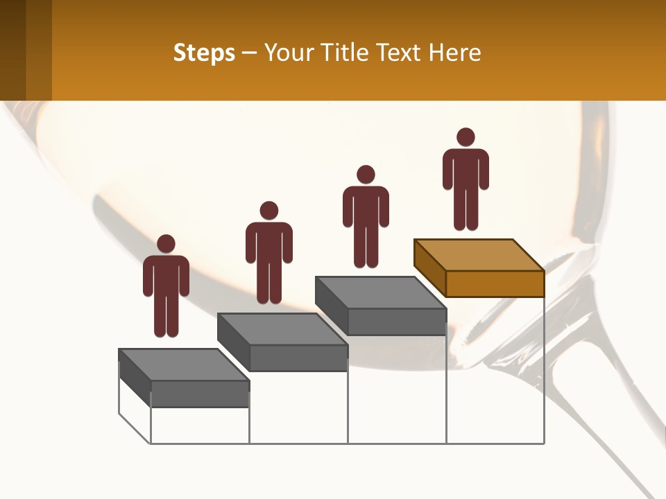 A Glass Of White Wine On A White Background PowerPoint Template