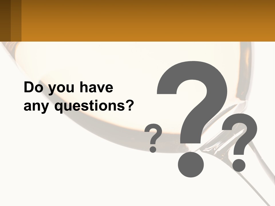 A Glass Of White Wine On A White Background PowerPoint Template