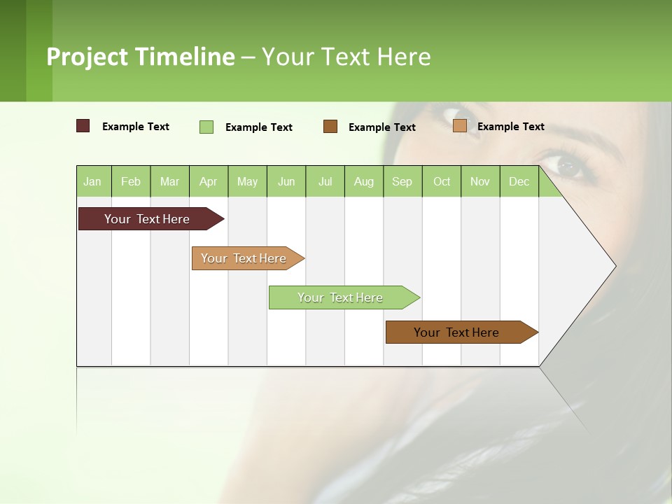 A Woman Smiling With Her Hand On Her Chin PowerPoint Template