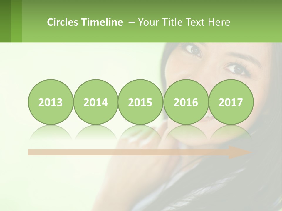 A Woman Smiling With Her Hand On Her Chin PowerPoint Template