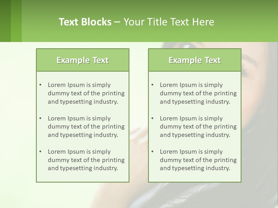 A Woman Smiling With Her Hand On Her Chin PowerPoint Template