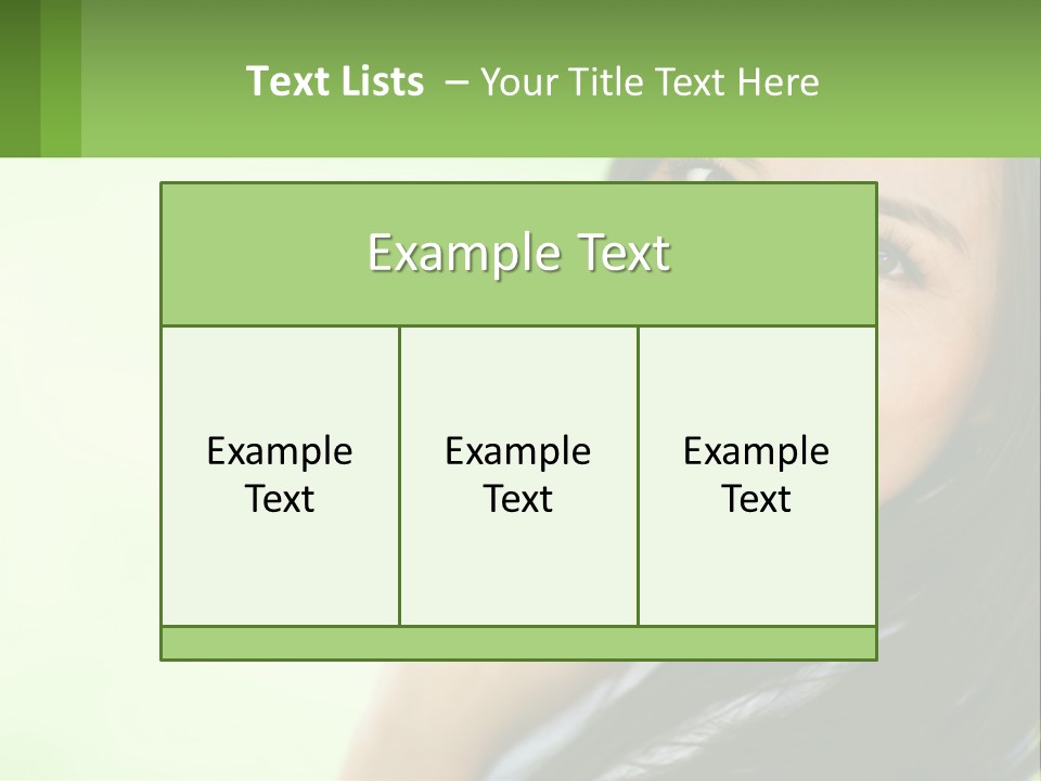 A Woman Smiling With Her Hand On Her Chin PowerPoint Template