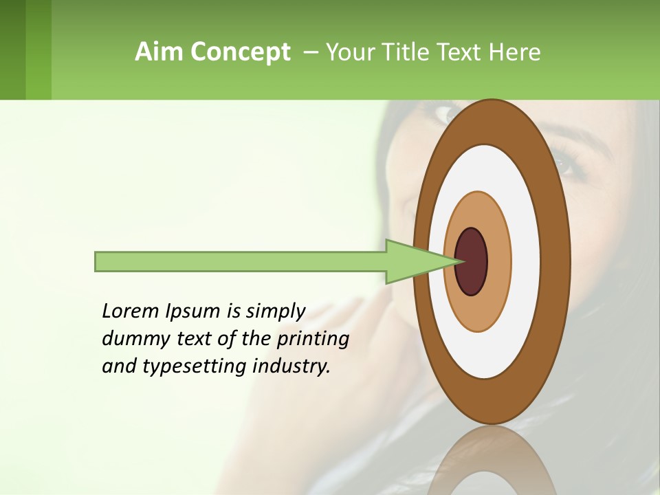 A Woman Smiling With Her Hand On Her Chin PowerPoint Template