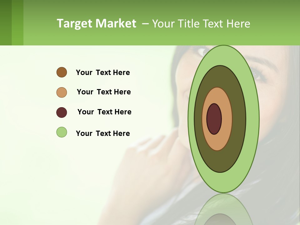 A Woman Smiling With Her Hand On Her Chin PowerPoint Template