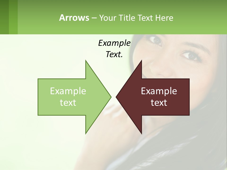 A Woman Smiling With Her Hand On Her Chin PowerPoint Template