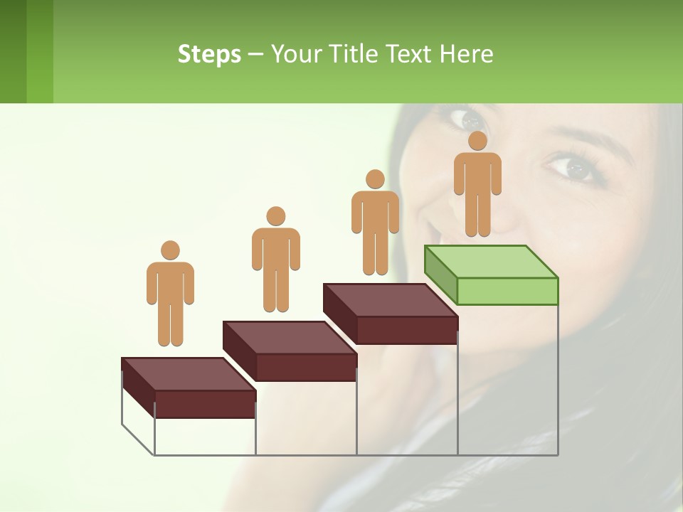 A Woman Smiling With Her Hand On Her Chin PowerPoint Template