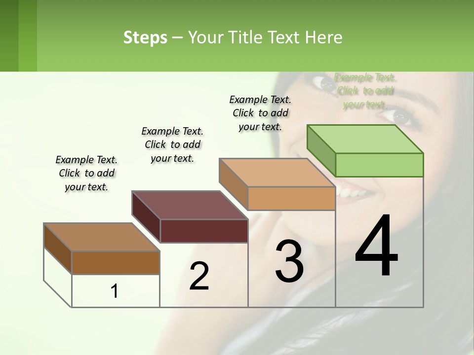 A Woman Smiling With Her Hand On Her Chin PowerPoint Template