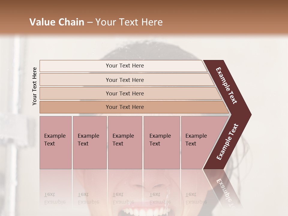 A Woman Taking A Shower With Her Mouth Open PowerPoint Template