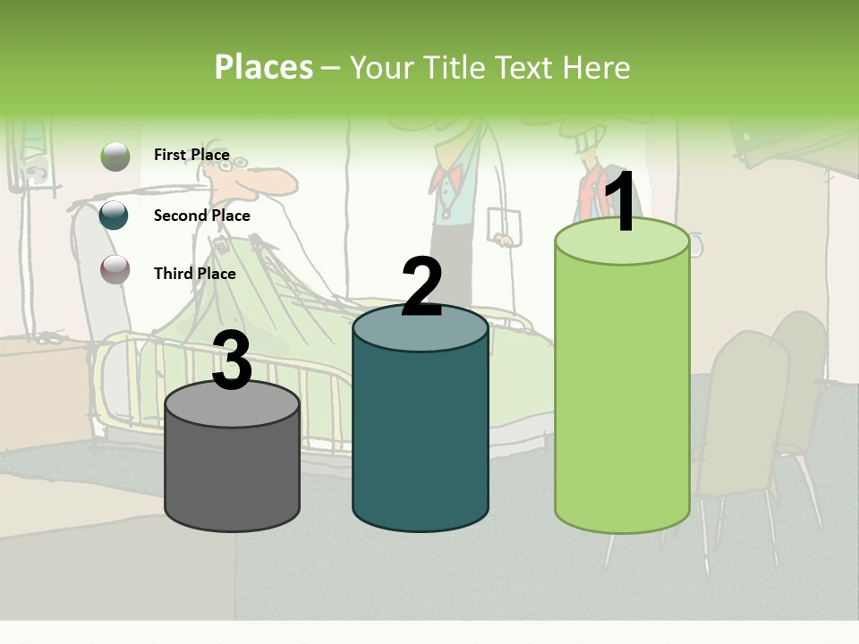 A Cartoon Of A Hospital Room With A Nurse And A Patient PowerPoint Template