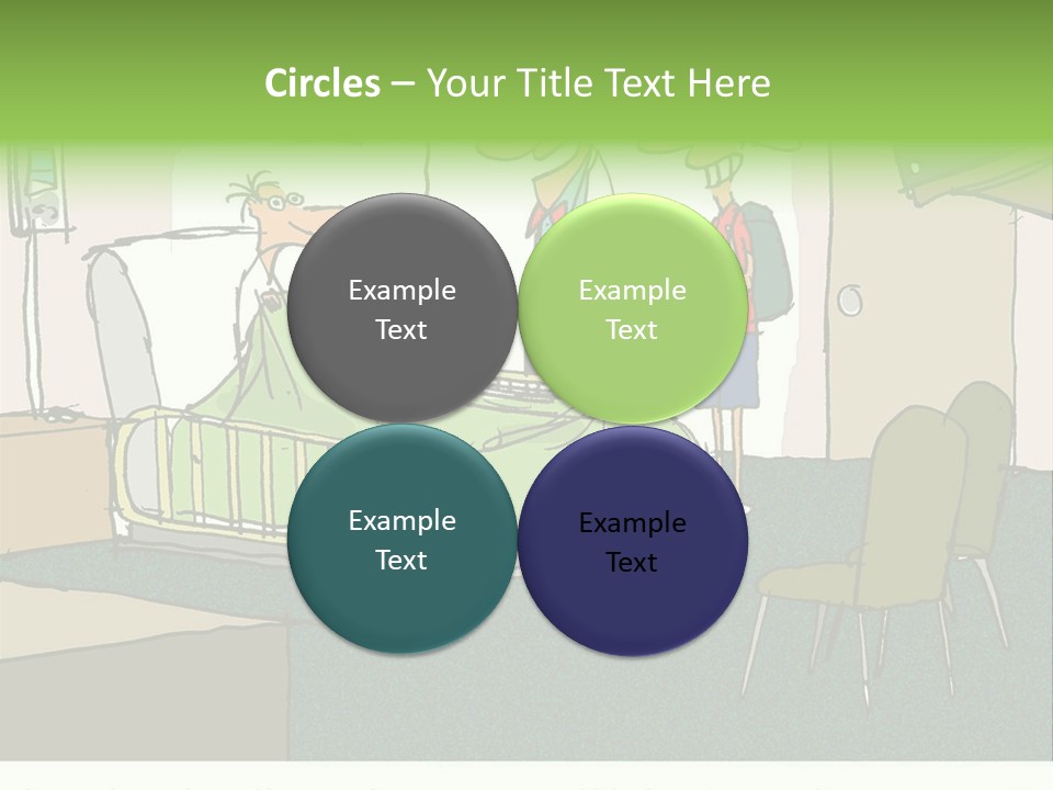 A Cartoon Of A Hospital Room With A Nurse And A Patient PowerPoint Template