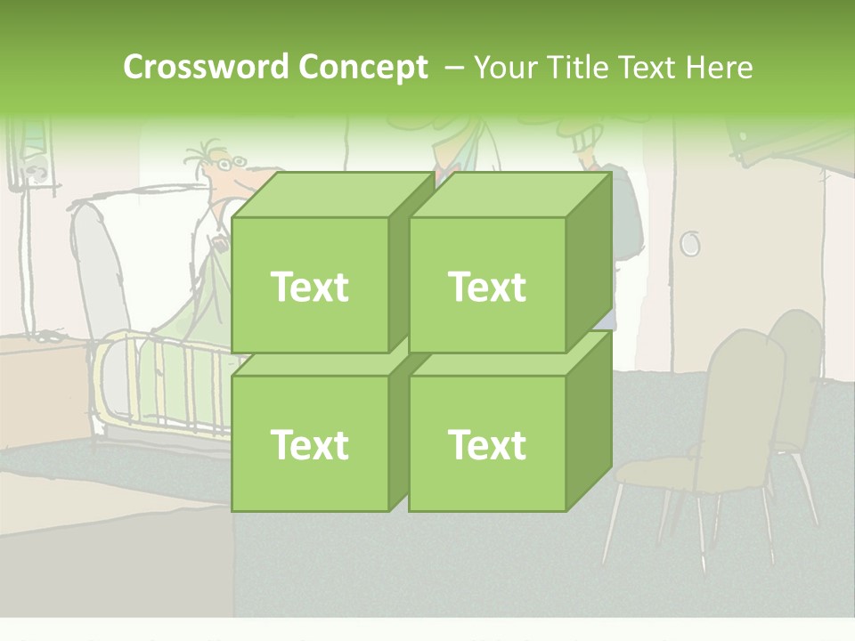 A Cartoon Of A Hospital Room With A Nurse And A Patient PowerPoint Template