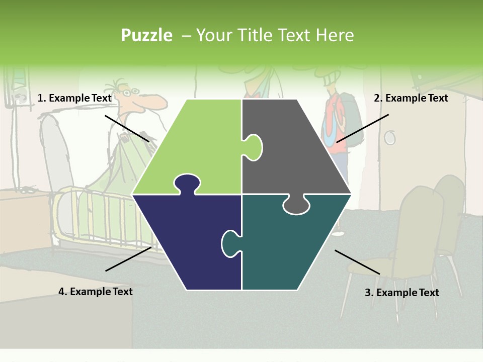 A Cartoon Of A Hospital Room With A Nurse And A Patient PowerPoint Template