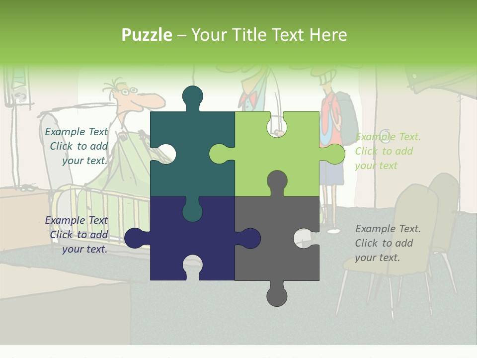A Cartoon Of A Hospital Room With A Nurse And A Patient PowerPoint Template