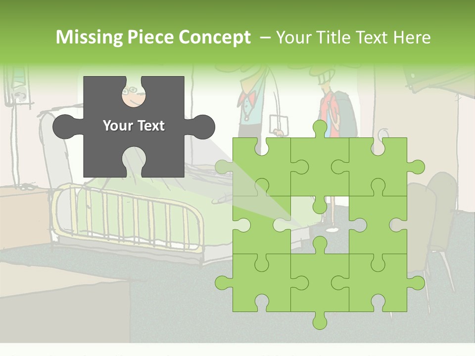 A Cartoon Of A Hospital Room With A Nurse And A Patient PowerPoint Template