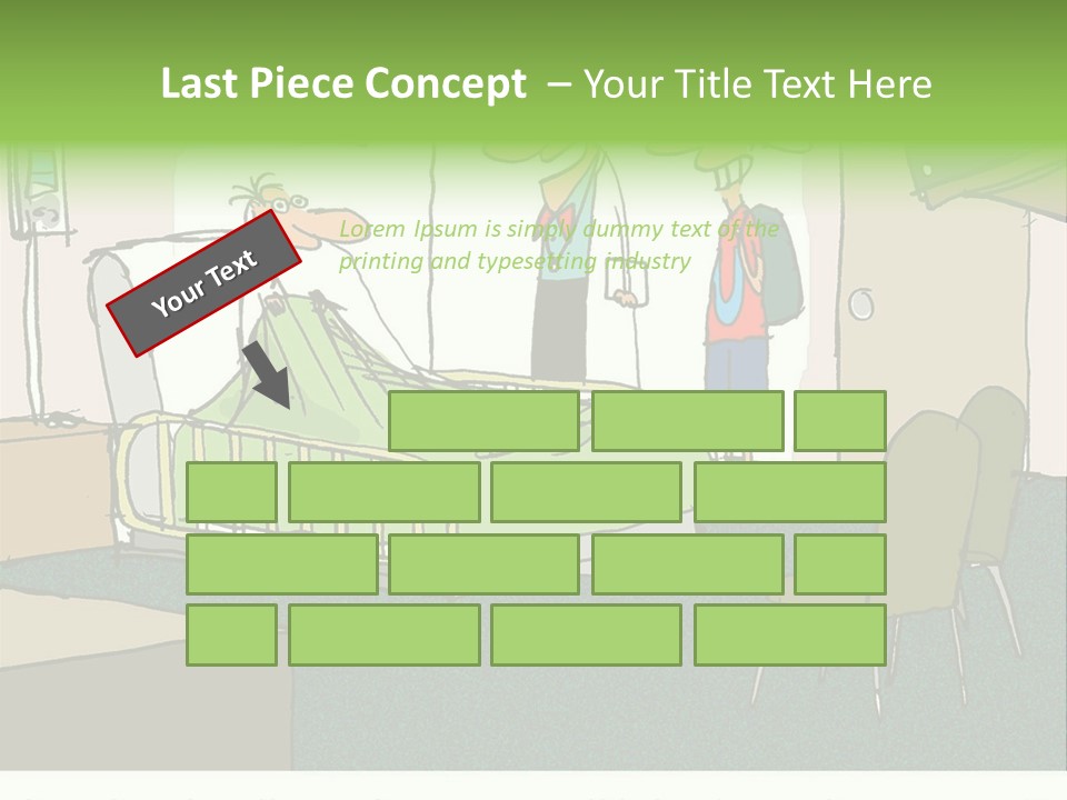 A Cartoon Of A Hospital Room With A Nurse And A Patient PowerPoint Template