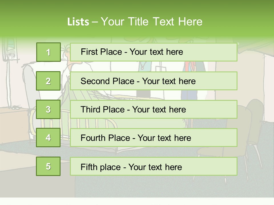A Cartoon Of A Hospital Room With A Nurse And A Patient PowerPoint Template