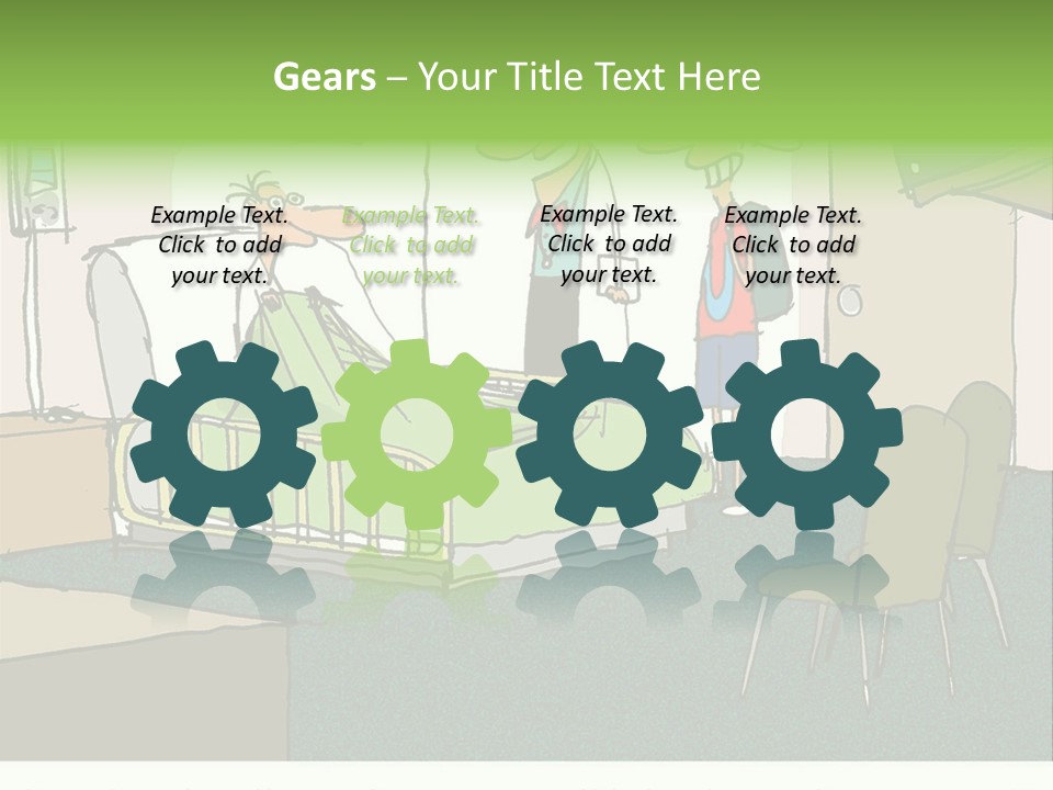 A Cartoon Of A Hospital Room With A Nurse And A Patient PowerPoint Template