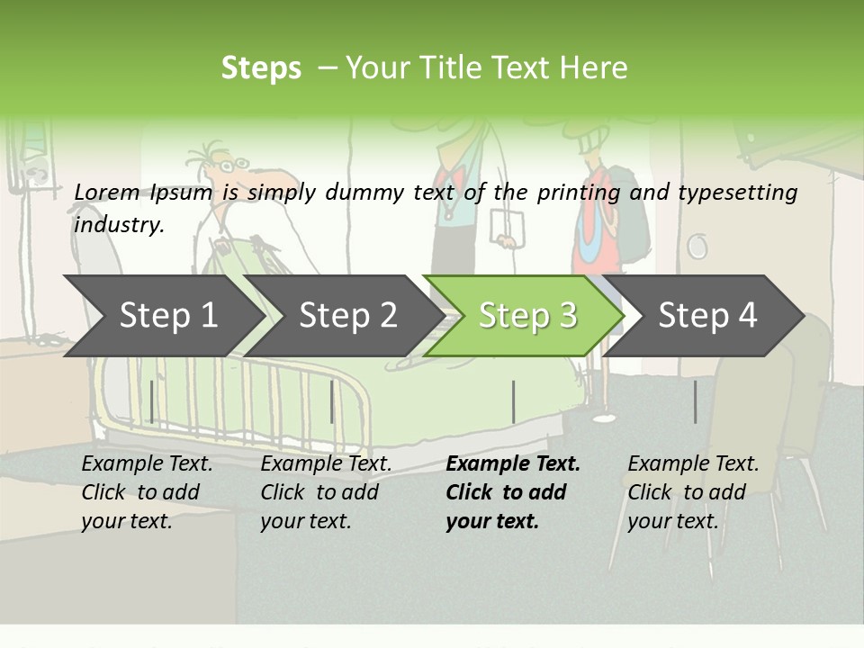A Cartoon Of A Hospital Room With A Nurse And A Patient PowerPoint Template