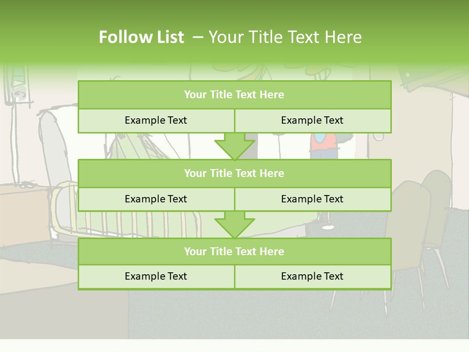 A Cartoon Of A Hospital Room With A Nurse And A Patient PowerPoint Template