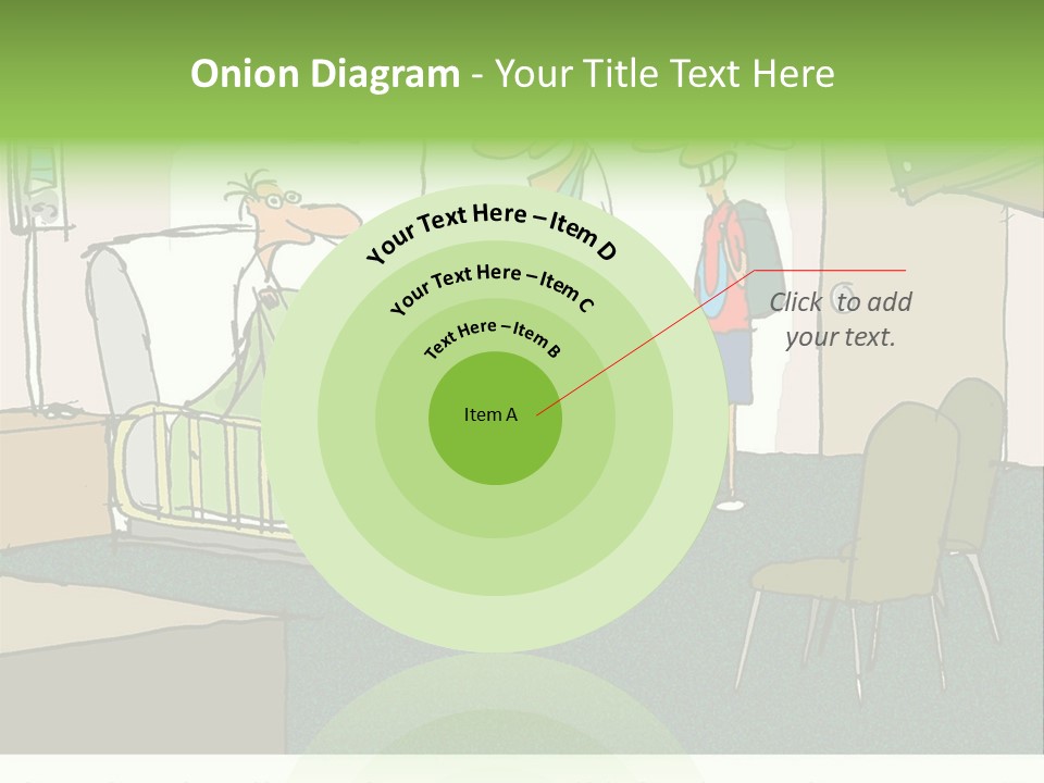 A Cartoon Of A Hospital Room With A Nurse And A Patient PowerPoint Template