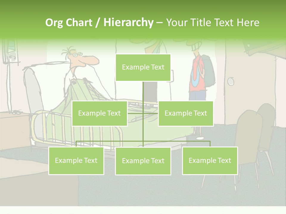 A Cartoon Of A Hospital Room With A Nurse And A Patient PowerPoint Template