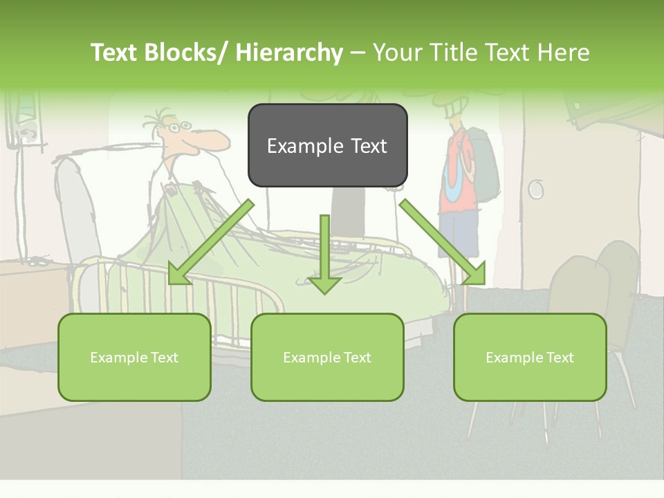 A Cartoon Of A Hospital Room With A Nurse And A Patient PowerPoint Template
