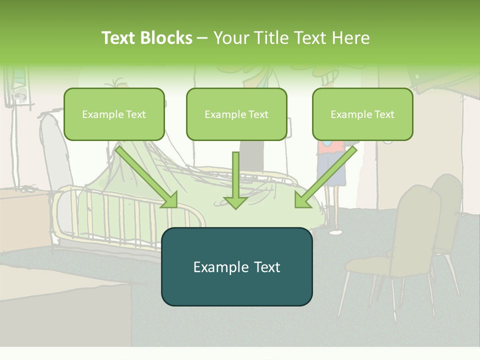 A Cartoon Of A Hospital Room With A Nurse And A Patient PowerPoint Template