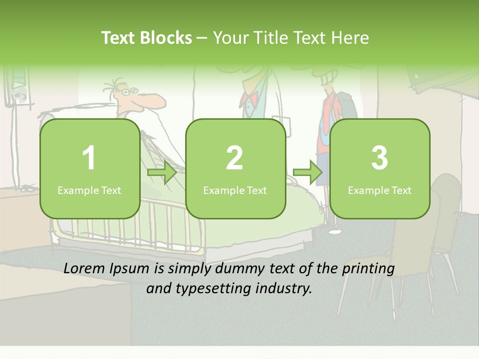 A Cartoon Of A Hospital Room With A Nurse And A Patient PowerPoint Template