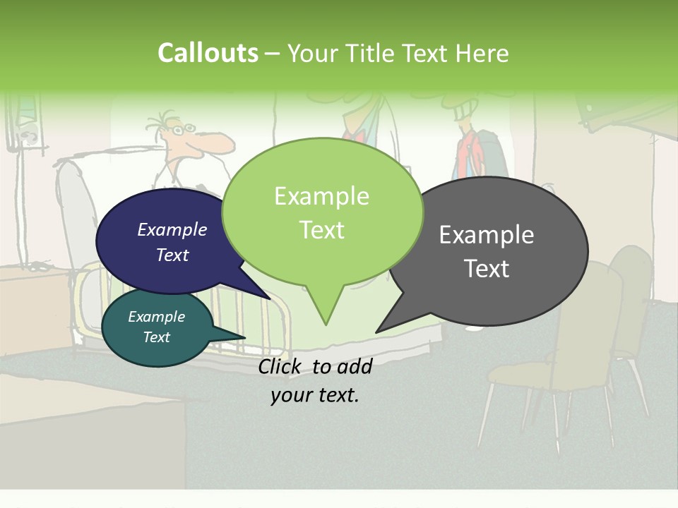 A Cartoon Of A Hospital Room With A Nurse And A Patient PowerPoint Template