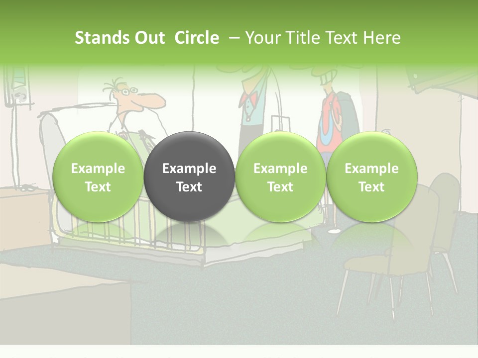 A Cartoon Of A Hospital Room With A Nurse And A Patient PowerPoint Template