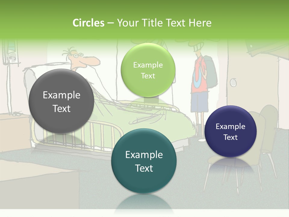 A Cartoon Of A Hospital Room With A Nurse And A Patient PowerPoint Template