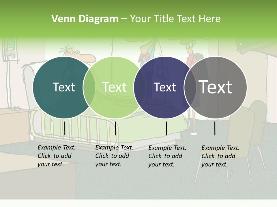 A Cartoon Of A Hospital Room With A Nurse And A Patient PowerPoint Template