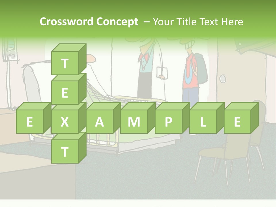 A Cartoon Of A Hospital Room With A Nurse And A Patient PowerPoint Template