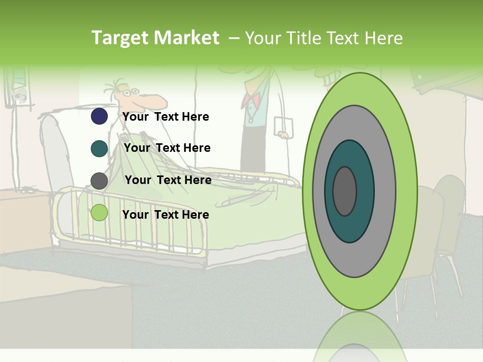 A Cartoon Of A Hospital Room With A Nurse And A Patient PowerPoint Template