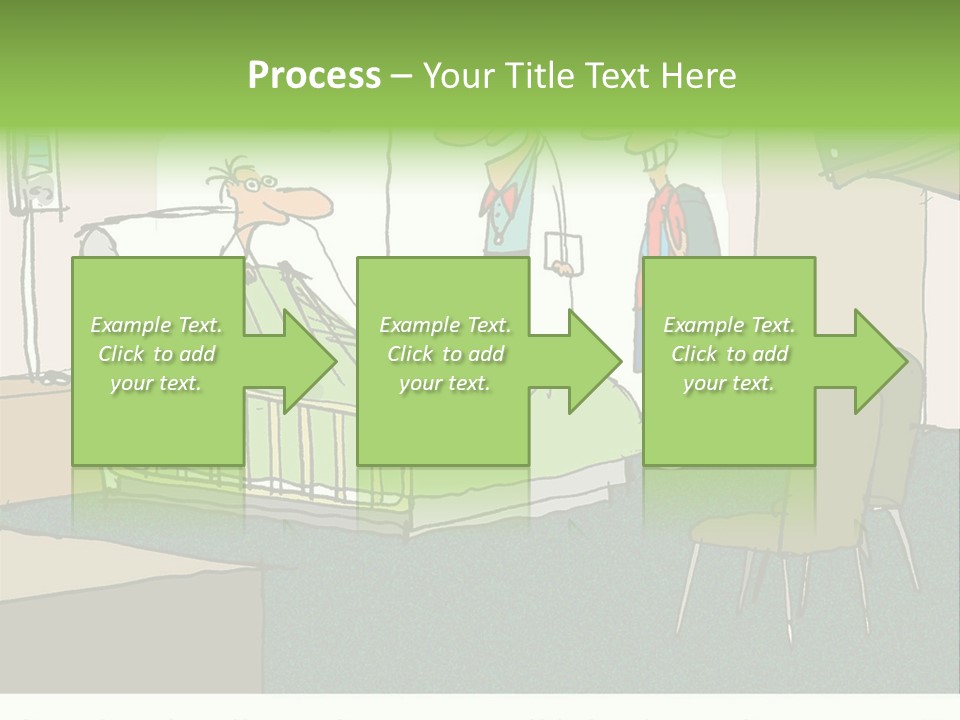 A Cartoon Of A Hospital Room With A Nurse And A Patient PowerPoint Template